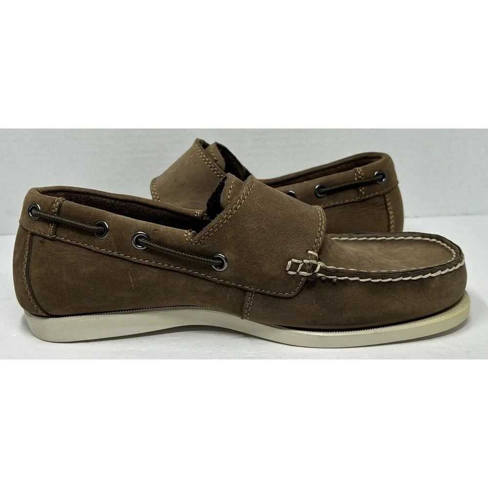 Eastland Men's Leather Boat Shoes Size 8D Style 7027-56 Brown Preppy Dress Shoes